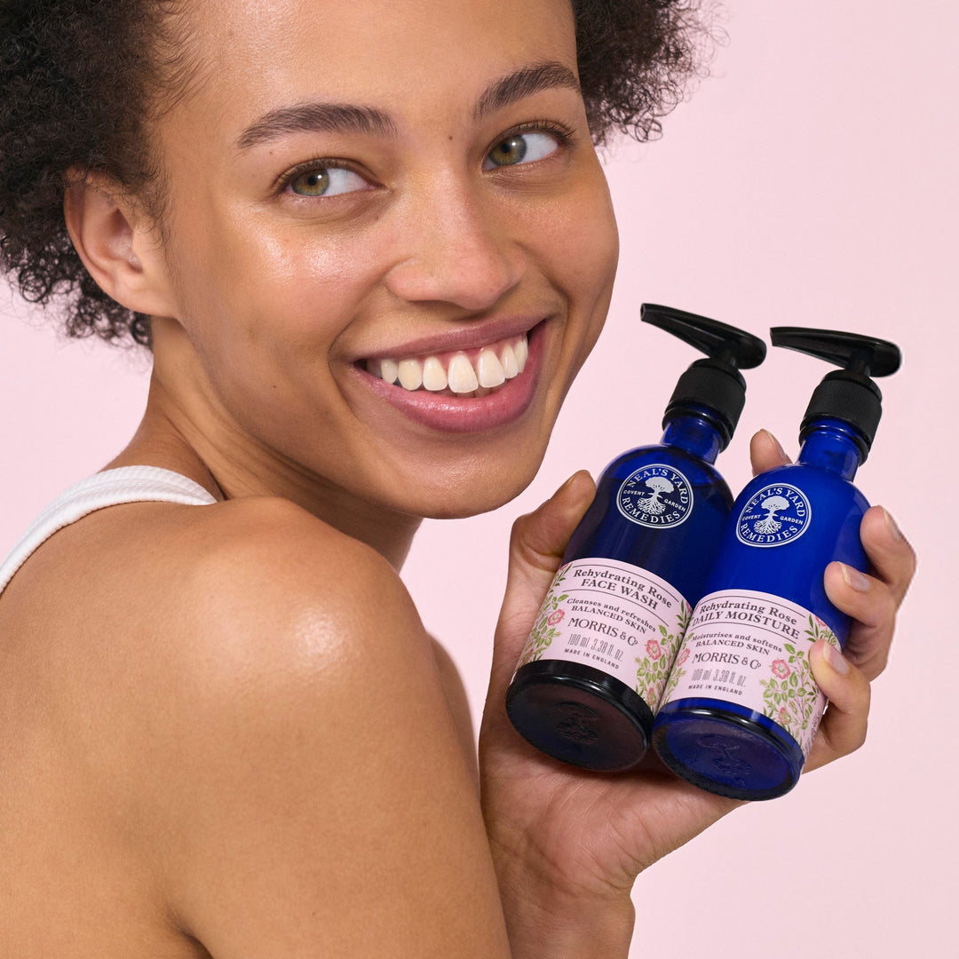 Neal's Yard Remedies Gifts & Collections Morris & Co. X Rehydrating Rose Face Wash and Daily Moisture Gift Set 