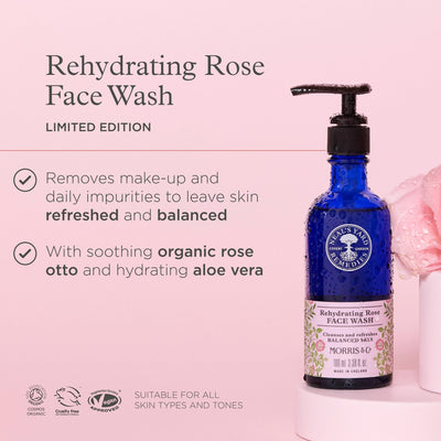 Neal's Yard Remedies Skincare Morris & Co. X Rehydrating Rose Face Wash 100ml