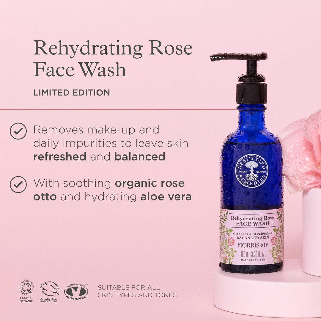 Neal's Yard Remedies Skincare Morris & Co. X Rehydrating Rose Face Wash 100ml