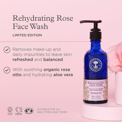 Neal's Yard Remedies Skincare Morris & Co. X Rehydrating Rose Face Wash 100ml